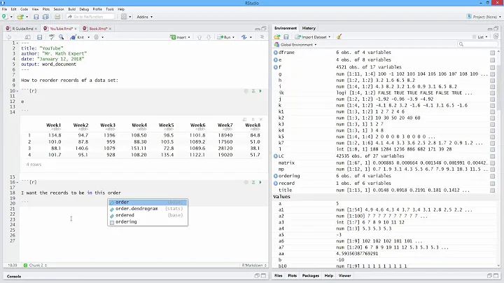 How to Reorder Rows of a Data Set in R. [HD]