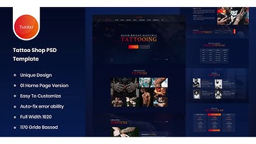 Tattart – Tattoo Shop Website PSD Template | Themeforest Website Templates and Themes