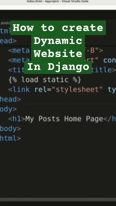 How to create dynamic website? #python #djangoframework #pythonintelugu ...