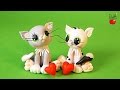 WHITE CAT ♡ KOT- polymer clay tutorial - Valentine's Special