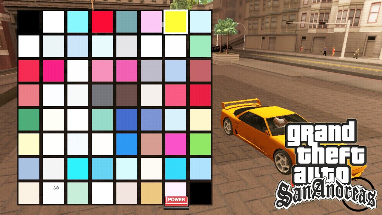 Change Car Color Mod GTA San Andreas Android - YouTube