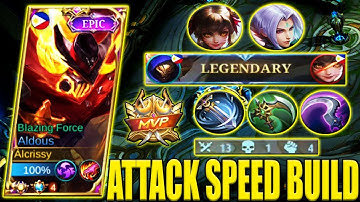 ALDOUS NEW BUILD! ATTACK SPEED BUILD COUNTER FOR 2 SQUISHY HEROES! ALDOUS BEST BUILD 2022 - MLBB