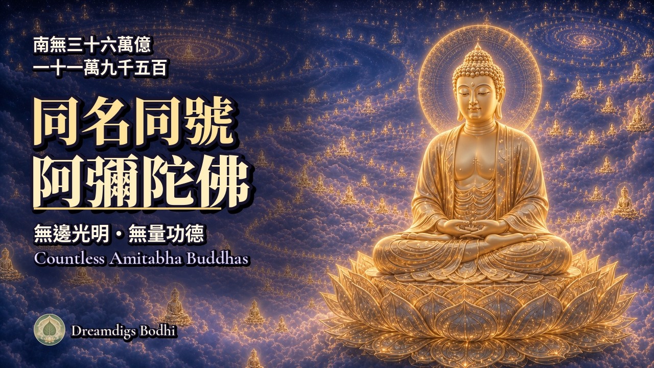南無阿彌陀佛 南無三十六萬億一十一萬九千五百同名同號阿彌陀佛｜無邊光明・無量功德