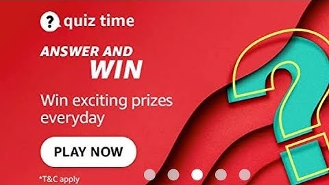 Amazon Daily Quiz Answers Today Amazon Quiz Answers Today | 04 December 2021