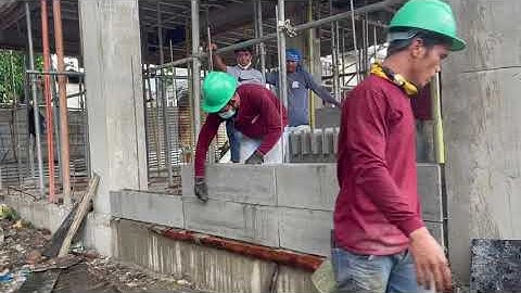 Fastest and easy way concrete formblocks  wall part 1