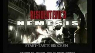 Resident Evil 3 Nemesis Intro Sega Dreamcast Pal Version