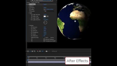 After Effects Een wereldbol maken