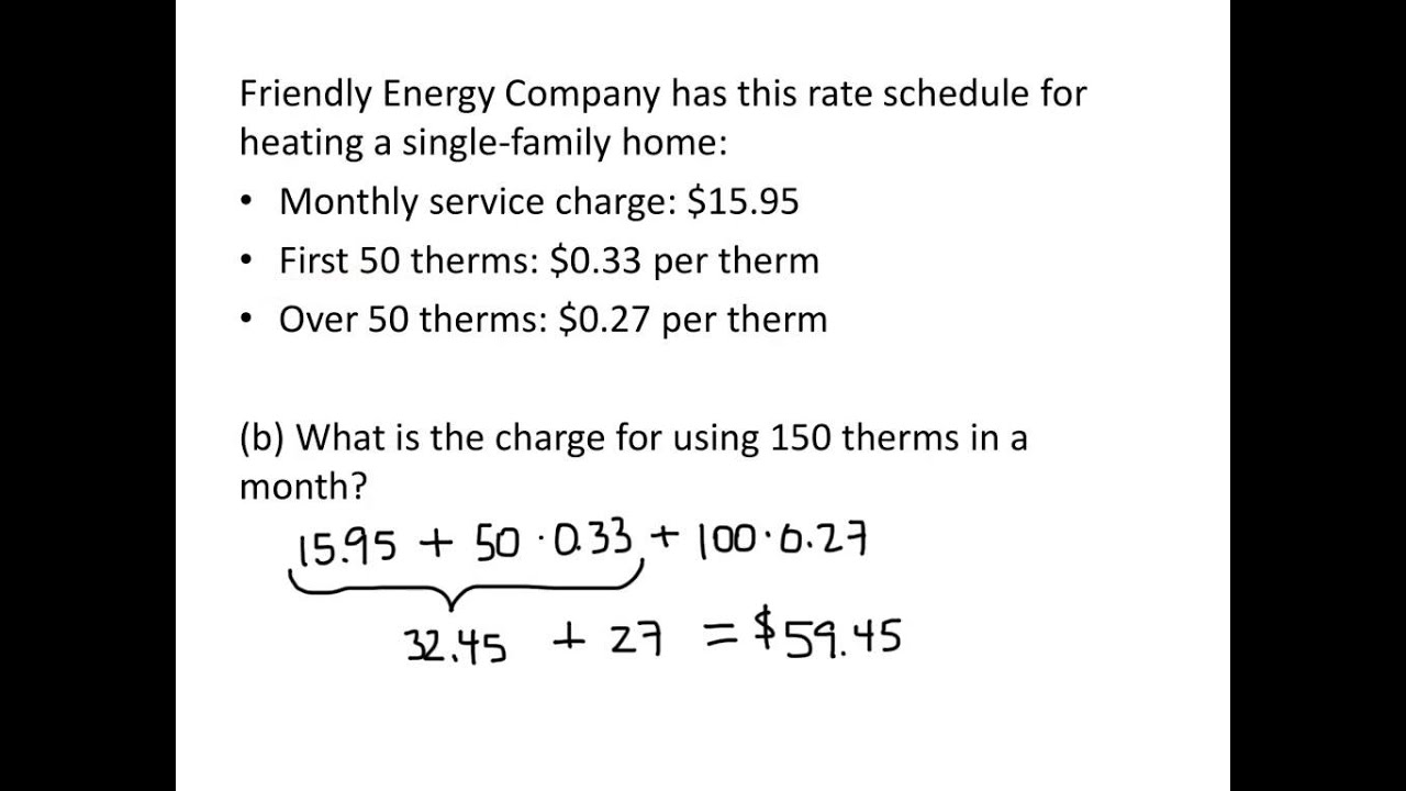 Example: Application of Piecewise-Defined Functions