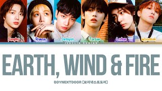 BOYNEXTDOOR (보이넥스트도어) - Earth, Wind & Fire (Lyrics Terjemahan Han/Rom/Ina)