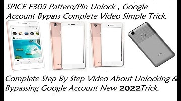 Spice F305 Pattern Unlock || Pin Unlock || Google Account Bypass || Hard Reset || New Trick 2022