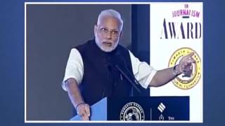Watch how PM Modi slammed Indian Express at its function for its mischievous reporting