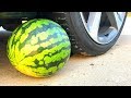 Crushing Crunchy & Soft Things by Car! - EXPERIMENT: YELLOW WATERMELON VS CAR