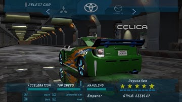 NFS Underground Definitive Edition | Toyota Celica | Customization and Gameplay