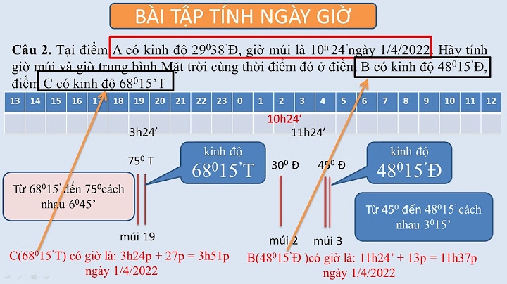 Hướng dẫn cách làm bài tập múi giờ năm 2024