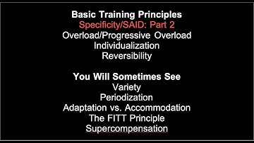 Basic Training Principles: Specificity Part 2