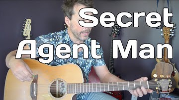 Secret Agent Man by Johnny Rivers - How To Play Guitar Lesson