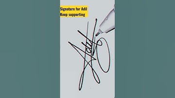 signature for Adil #vairalshort #nameletter #signature #namedesign #sign #name