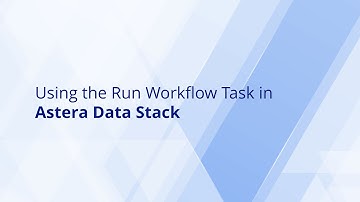 Run Workflow Task Object in Astera Data Stack