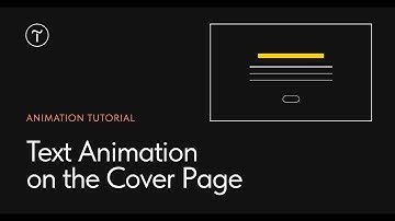 Text Animation on the Cover Page