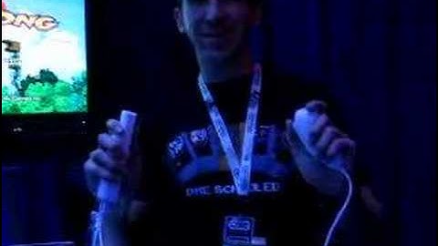 E3 2006: Demonstrating Wii Remote and Nunchuck.