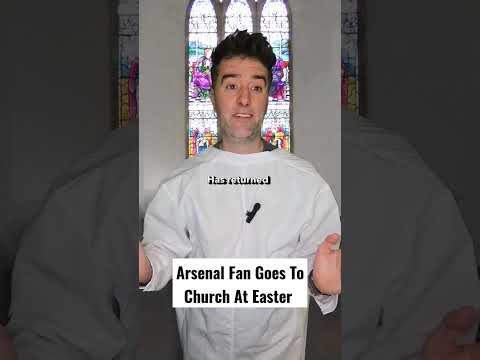 Arsenal Fan Goes To Church At Easter