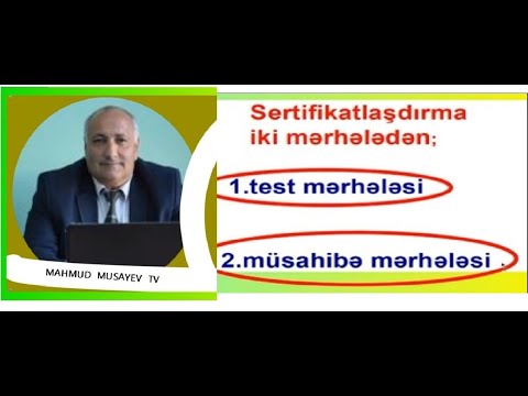 Video: İmtahanın Sertifikatına Təsiri