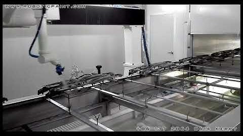 6 axis painting robot on rail automatic trace spray coating