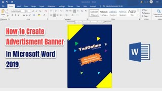 How to Create Advertisement Ad Banner in Microsoft Word 2019 || Advertisement Banner Design in word screenshot 4
