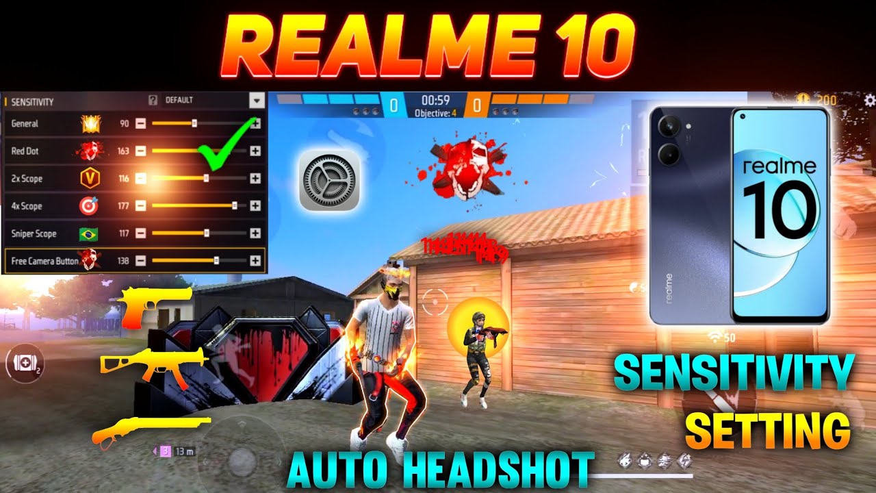 Настройка выстрела в голову в Free Fire 2025 ✅ || Настройка чувствительности Realme 10 😱 DPI для ...