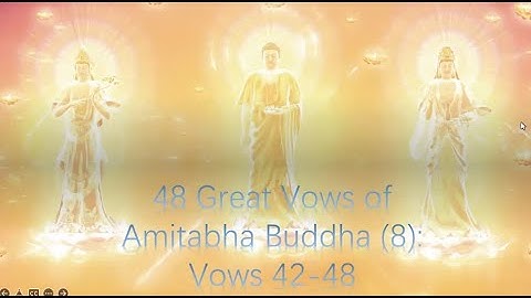 Sutra Talk | 48 Great Vows of Amitabha Buddha (8): Vows 42-48