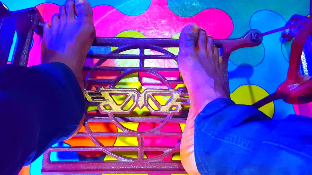 Как управлять педалью ручной швейной машины типа 