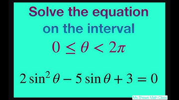 Solve the Trig equation 2 sin^2 x -5 sin x + 3 = 0 on the interval [0, 2pi)