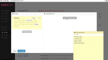 EasyStore Tutorial - Setup Shipping Fees