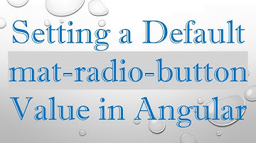 Setting a Default mat-radio-button Value in Angular