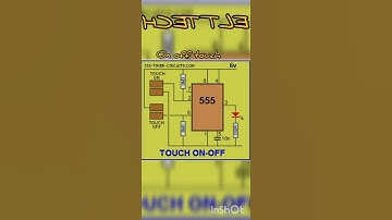 Timer ic 555 on off touch switch