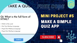 Quiz App Project for Beginners | HTML CSS JavaScript screenshot 5