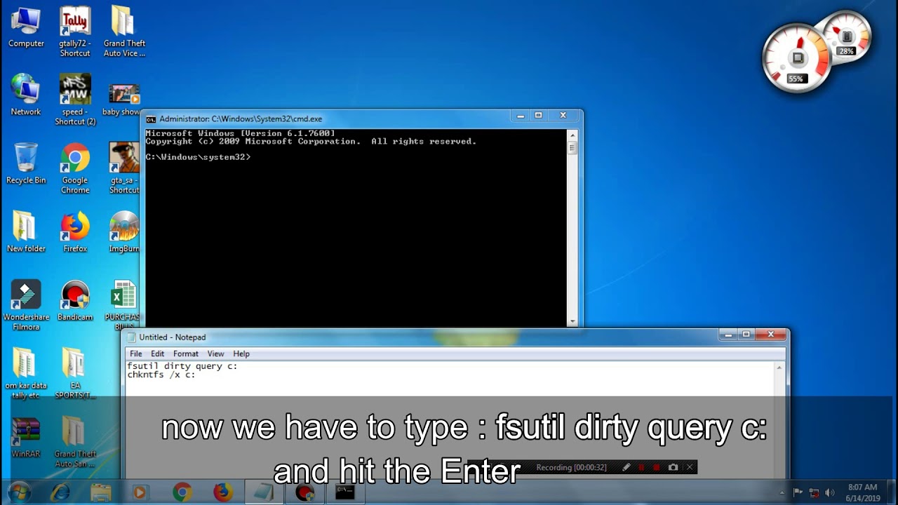 how to disable startup disk check in windows 7