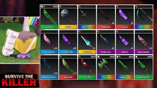 ALL SPACE CRATE & ST.PATRICK'S WEAPONS 2023 Showcase // 🔪Survive The Killer