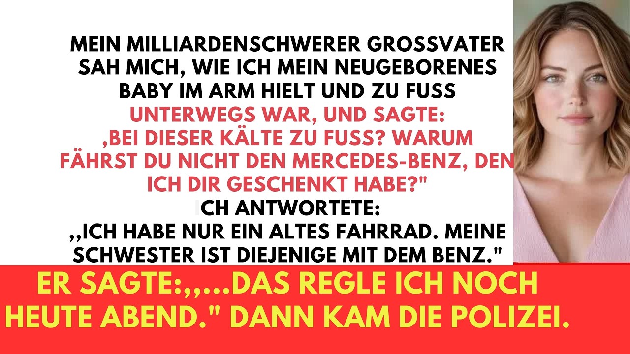 Ich bedankte mich für ein Fahrrad  Doch sie sagte：„Ich habe dir doch einen Mercedes Benz geschen