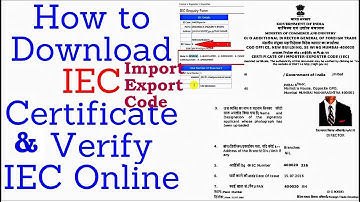How to Download IEC Certificate & Verify IEC Online at IceGate