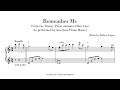 Remember Me - From Disney Pixar Coco - Sheet music transcription image