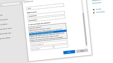 Create an Account without Security Questions (Windows 10)