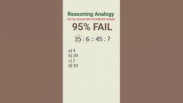 🔥 Number Analogy Reasoning Tricks | SSC CGL GD CHSL MTS RRB Reasoning Questions | #shorts