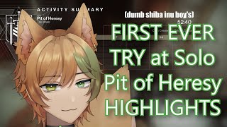 Shiba inu boy's first attempt at solo Pit of Heresy