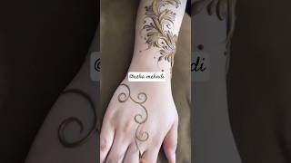 stylish mehndi design for back hand.beautiful mehndi design back side.simple flower mehndi design