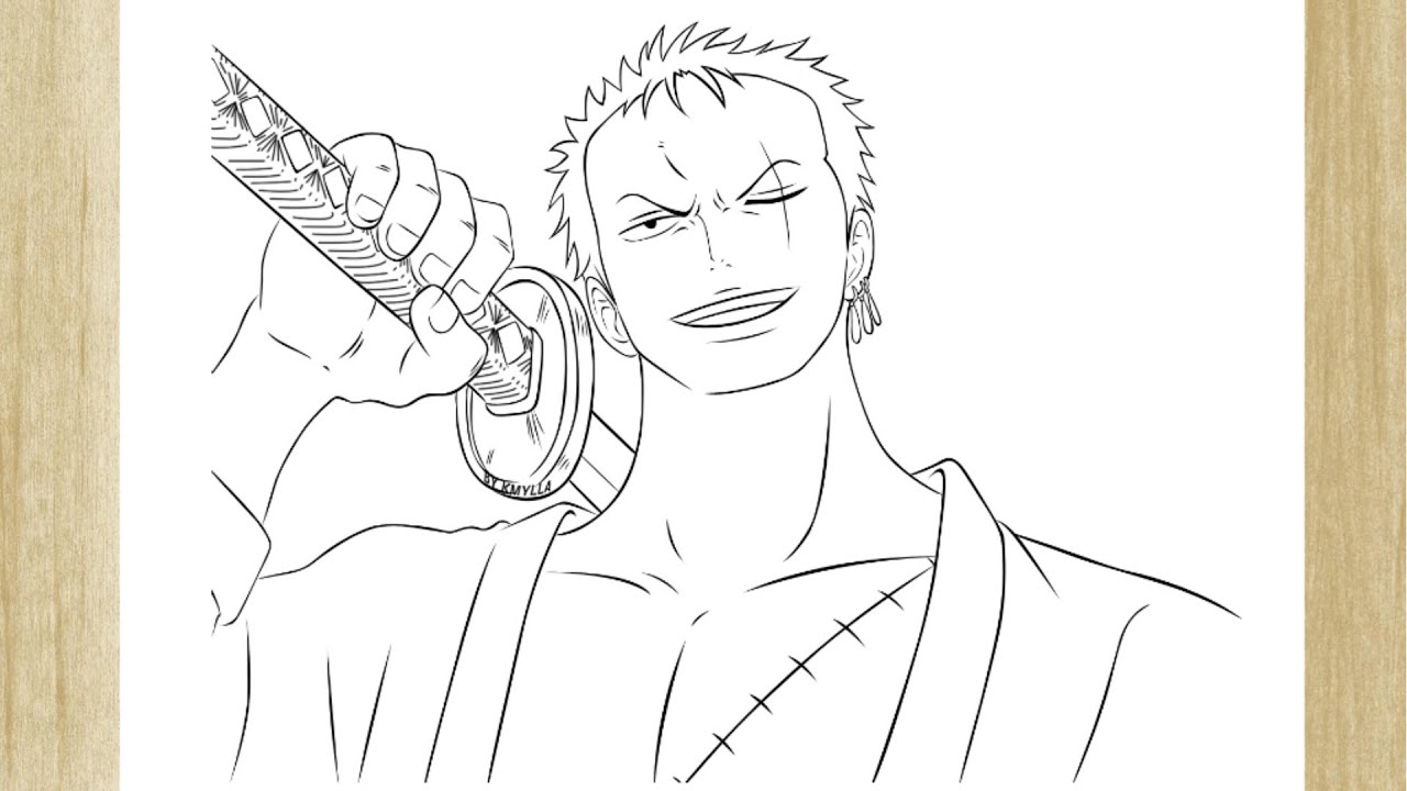 COMO DIBUJAR A RORONOA ZORO DE ONE PIECE - YouTube