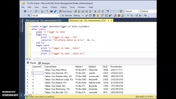 T-SQL AFTER TRIGGER　トリガーの超簡単説明