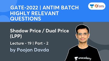 L 19 | Shadow Price / Dual Price PART 2 (LPP) | ANTIM BATCH 2022 | Davda Poojan