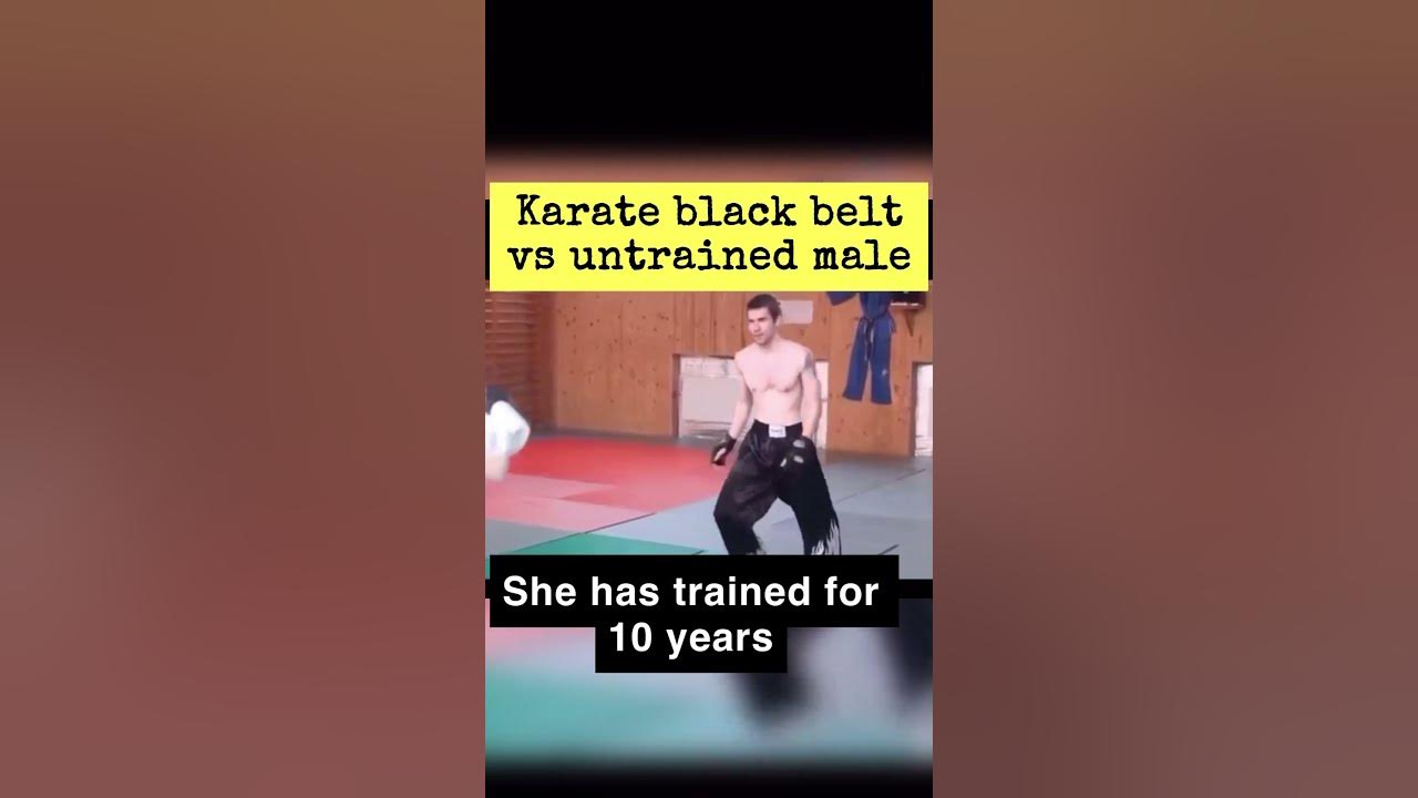 Karate Black belt woman Vs untrained man YouTube
