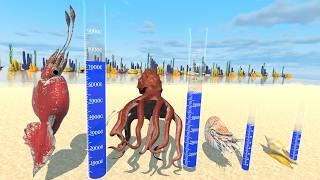 Mollusk Hemolymph Volume Comparison - 3D Animal Animation Comparison